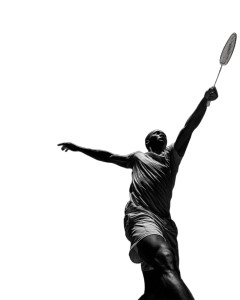 Badminton Athlete Action Vinyl Car Decal Sticker – Waterproof & UV-Resistant 8"