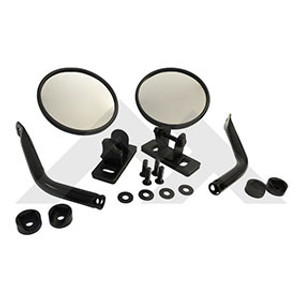 Upgrade Your Jeep Mirrors 1981-2018 | CJ7, Wrangler TJ, YJ, JK | Aftermarket Black Manual Folding Mirrors Set Of 2