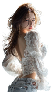 Korean Model Portrait V11 Vinyl Car Decal Sticker – Waterproof & UV-Resistant 8"