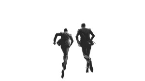 Businessmen Racing Vinyl Car Decal Sticker – Waterproof & UV-Resistant 8"
