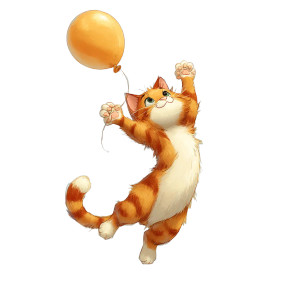 Ginger Cat Play V2 Vinyl Car Decal Sticker – Waterproof & UV-Resistant 8"