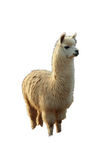 Fluffy Baby Alpaca Vinyl Car Decal Sticker – Waterproof & UV-Resistant 8"