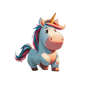 Cute Cartoon Unicorn V3 Vinyl Car Decal Sticker – Waterproof & UV-Resistant 8"