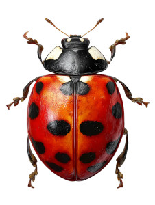 Illustrated Ladybug Vinyl Car Decal Sticker – Waterproof & UV-Resistant 8"