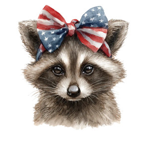 Patriotic Raccoon V9 Vinyl Car Decal Sticker – Waterproof & UV-Resistant 8"