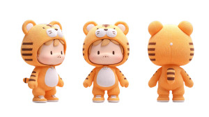 Cute Tiger Toy V2 Vinyl Car Decal Sticker – Waterproof & UV-Resistant 8" Cute Tiger Toy V2 Vinyl Car Decal Sticker – Waterproof & UV-Resistant 8"