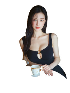 Elegant Afternoon Tea Vinyl Car Decal Sticker – Waterproof & UV-Resistant 8"