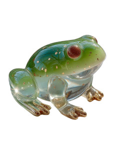 Glass Frog Sculpture Vinyl Car Decal Sticker – Waterproof & UV-Resistant 8"