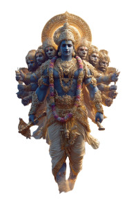 Divine Krishna Vishvaroop Vinyl Car Decal Sticker – Waterproof & UV-Resistant 8"