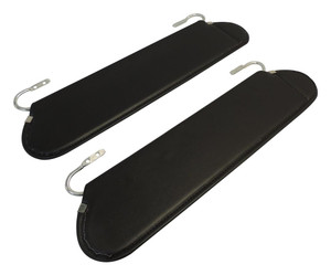 Crown Automotive Sun Visor RT54001 RT Off-Road; Without Mirror; Black; Vinyl; Set Of 2 With Brackets Crown Automotive Sun Visor RT54001 RT Off-Road; Without Mirror; Black; Vinyl; Set Of 2 With Brackets