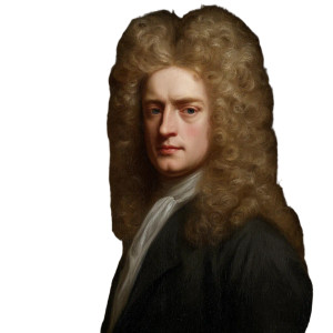 Newton Portrait Vinyl Car Decal Sticker – Waterproof & UV-Resistant 8"