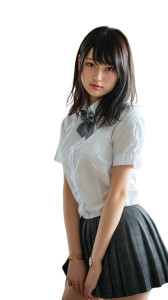 Japanese Highschool Student Vinyl Car Decal Sticker – Waterproof & UV-Resistant 8"