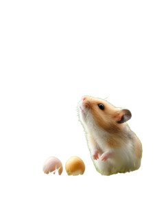 Hamster Drinking Water Vinyl Car Decal Sticker – Waterproof & UV-Resistant 8"