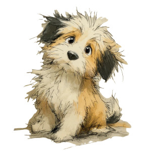 Cute Cartoon Puppy V9 Vinyl Car Decal Sticker – Waterproof & UV-Resistant 8"