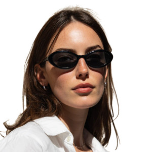 Retro Sunglasses Woman V2 Vinyl Car Decal Sticker – Waterproof & UV-Resistant 8"