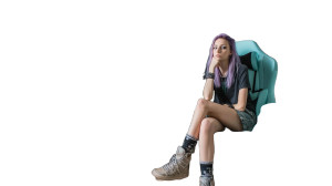 Purple-Haired Gamer Vinyl Car Decal Sticker – Waterproof & UV-Resistant 8"