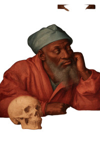 Contemplative African Scholar Vinyl Car Decal Sticker – Waterproof & UV-Resistant 8"