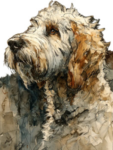 Golden Labradoodle Vinyl Car Decal Sticker – Waterproof & UV-Resistant 8"