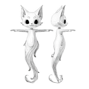 Cute Cat Spirit Vinyl Car Decal Sticker – Waterproof & UV-Resistant 8"