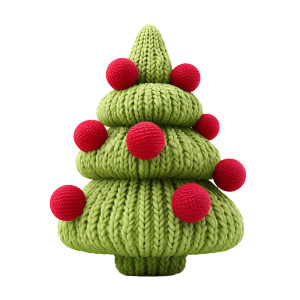 Knitted Christmas Tree Vinyl Car Decal Sticker – Waterproof & UV-Resistant 8"