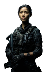 Asian Mercenary Portrait Vinyl Car Decal Sticker – Waterproof & UV-Resistant 8" Asian Mercenary Portrait Vinyl Car Decal Sticker – Waterproof & UV-Resistant 8"