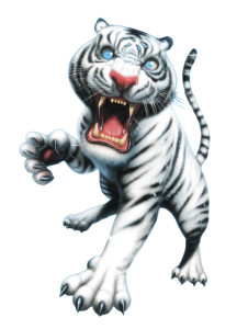 Vintage Tiger Illustration V2 Vinyl Car Decal Sticker – Waterproof & UV-Resistant 8"