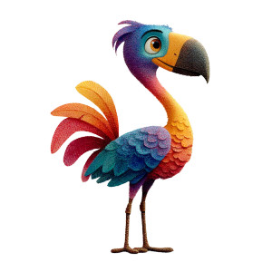 Colorful Flamingo Bird Vinyl Car Decal Sticker – Waterproof & UV-Resistant 8"