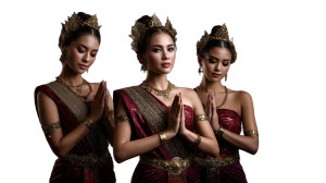 Thai Dancers Ritual Vinyl Car Decal Sticker – Waterproof & UV-Resistant 8"