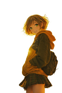 Anime Girl Morning V3 Vinyl Car Decal Sticker – Waterproof & UV-Resistant 8"