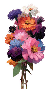 Flower Bouquet V2 Vinyl Car Decal Sticker – Waterproof & UV-Resistant 8"