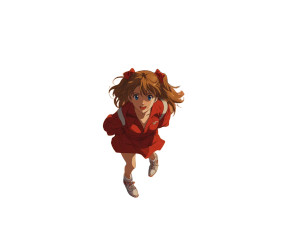 Dancing Asuka Langley Vinyl Car Decal Sticker – Waterproof & UV-Resistant 8"