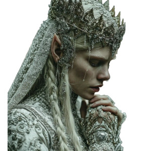 Elven Queen V4 Vinyl Car Decal Sticker – Waterproof & UV-Resistant 8"