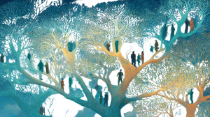 Luminous Tree Community Vinyl Car Decal Sticker – Waterproof & UV-Resistant 8"