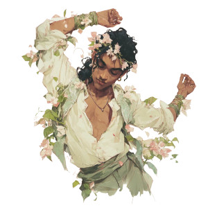 Floral Dancer Vinyl Car Decal Sticker – Waterproof & UV-Resistant 8"