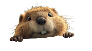 Busy Baby Beaver Vinyl Car Decal Sticker – Waterproof & UV-Resistant 8"