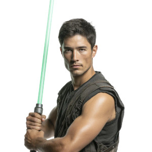 Jedi With Green Saber Vinyl Car Decal Sticker – Waterproof & UV-Resistant 8"