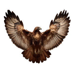 Spreading Hawk Vinyl Car Decal Sticker – Waterproof & UV-Resistant 8"