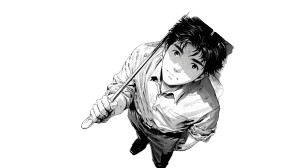 Young Man With Umbrella Vinyl Car Decal Sticker – Waterproof & UV-Resistant 8"