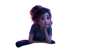 Worried Disney-Pixar Girl Vinyl Car Decal Sticker – Waterproof & UV-Resistant 8"