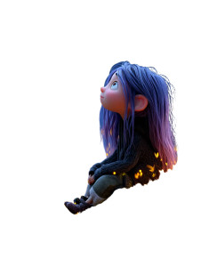 Purple-Haired Girl Vinyl Car Decal Sticker – Waterproof & UV-Resistant 8"