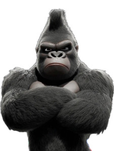 Giant Gorilla Vinyl Car Decal Sticker – Waterproof & UV-Resistant 8"