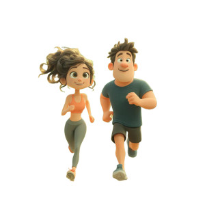 Jogging Couple Scene Vinyl Car Decal Sticker – Waterproof & UV-Resistant 8" Jogging Couple Scene Vinyl Car Decal Sticker – Waterproof & UV-Resistant 8"