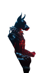 Sci-Fi Doberman Pilot Vinyl Car Decal Sticker – Waterproof & UV-Resistant 8"