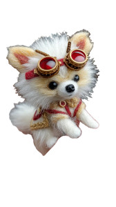 Steampunk Pomeranian Vinyl Car Decal Sticker – Waterproof & UV-Resistant 8"