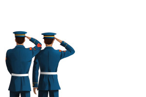 Saluting Figures Vinyl Car Decal Sticker – Waterproof & UV-Resistant 8"