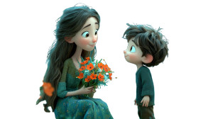 Pixar Mother'S Bouquet Vinyl Car Decal Sticker – Waterproof & UV-Resistant 8"