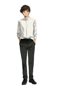 Anime Boy Portrait Vinyl Car Decal Sticker – Waterproof & UV-Resistant 8"