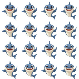 Baby Shark Tile Vinyl Car Decal Sticker – Waterproof & UV-Resistant 8"