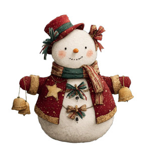 Joyful Snowman Card Vinyl Car Decal Sticker – Waterproof & UV-Resistant 8"