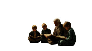 Islamic Classroom Scene Vinyl Car Decal Sticker – Waterproof & UV-Resistant 8"